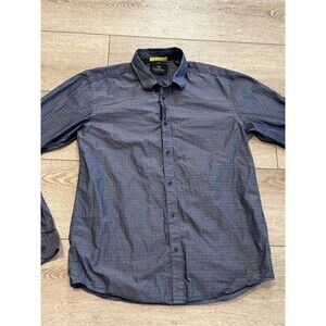 Scotch Soda Amsterdam‎ Shirt Men Large Blue Long Sleeve Button Down Geometric
